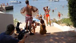 VSI TV filming models in Ibiza
