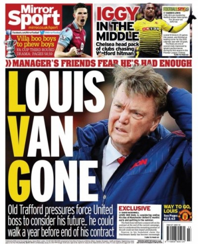 Louis Van Gone newspaper headline