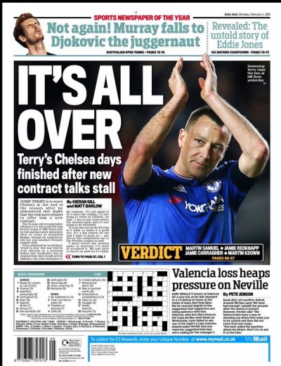 It's All Over for John Terry headline