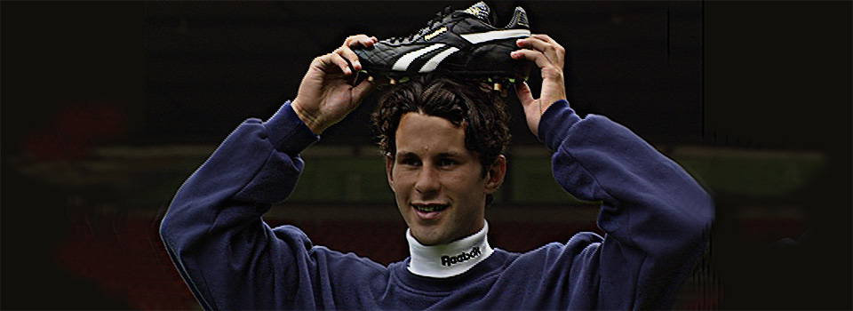 Ryan Giggs with Reebok boots